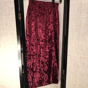 Motel Rocks Velvet Midi Skirt